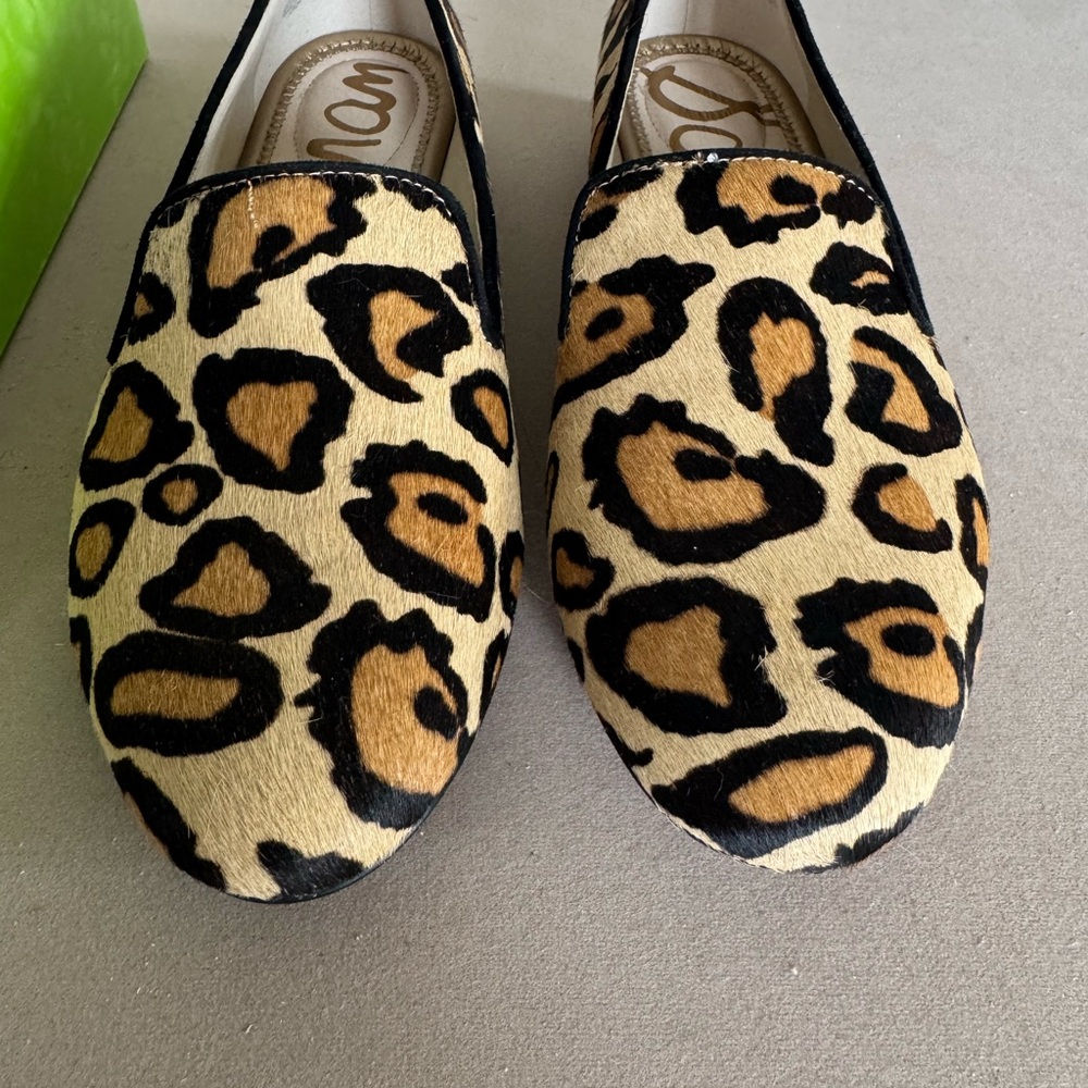 Sam Edelman Leopard Print Flats in Tan and Black